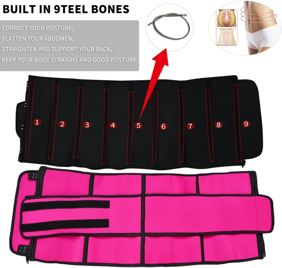coastal rose Sweat Waist Trainer for Women Waist Cincher Tummy Control Waist Shaper Workout Slim Belly Band