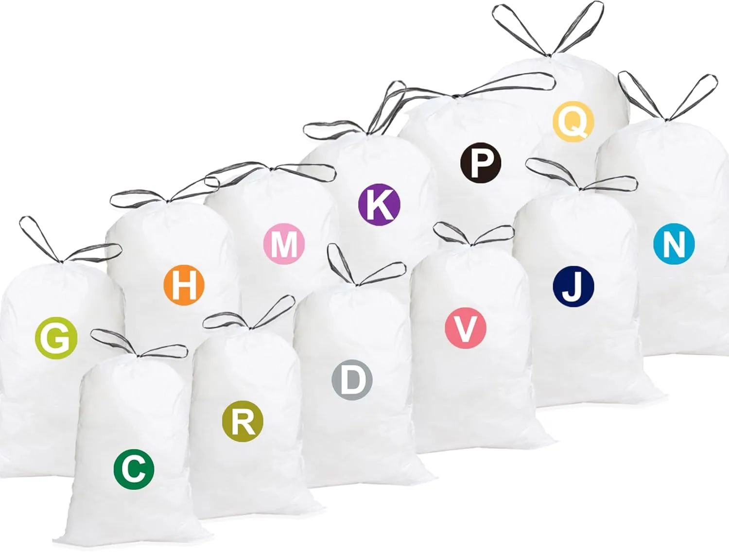 Code H 8-9 Gallon Heavy Duty Trash Bags with Reinforced Drawstring for 8-9 Gallon/30-35 Liter Reliable1st Compatible with simplehuman Code H (50 Count) | Tear & Leak Resistant Drawstring