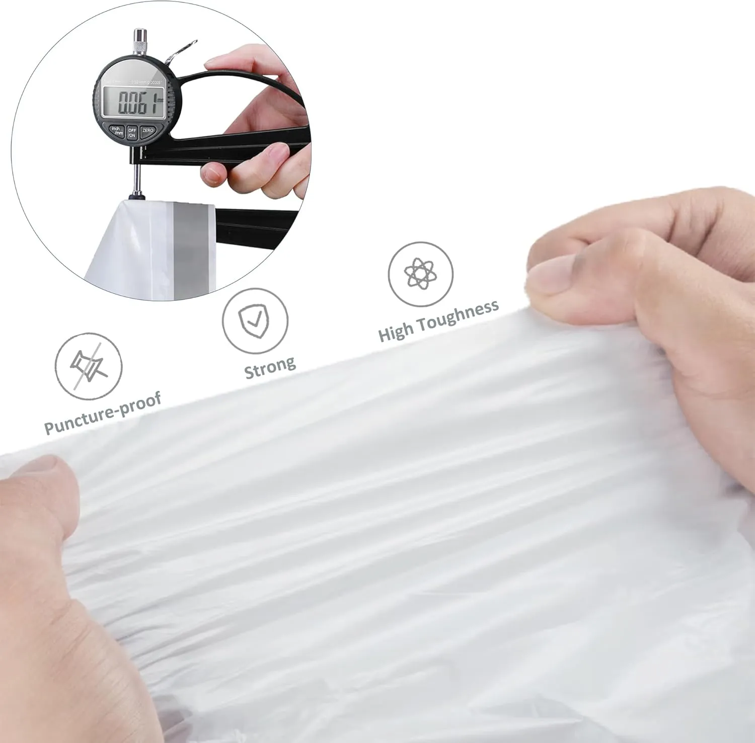 Code H 8-9 Gallon Heavy Duty Trash Bags with Reinforced Drawstring for 8-9 Gallon/30-35 Liter Reliable1st Compatible with simplehuman Code H (50 Count) | Tear & Leak Resistant Drawstring