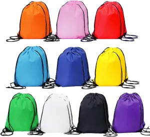 CODOBON 20 Pcs Drawstring Backpack Bulk Draw String Bags Cinch Polyester Bag for Gym Sport, 10 colors