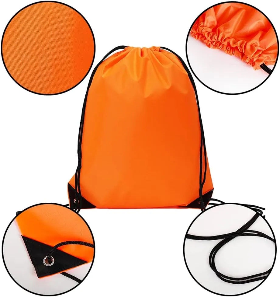 CODOBON 20 Pcs Drawstring Backpack Bulk Draw String Bags Cinch Polyester Bag for Gym Sport, 10 colors