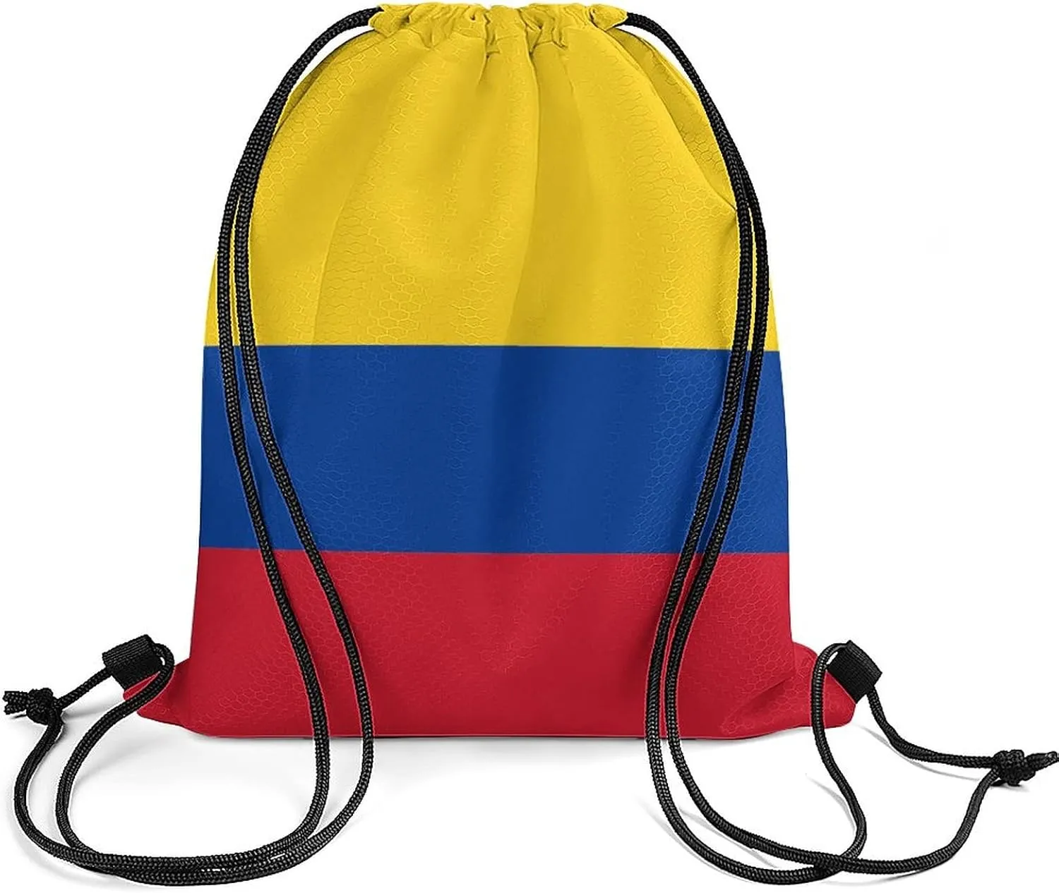 Colombian Flag Drawstring Backpack Sports Gym Sackpack Water Resistant String Bag for Women Men, 35*42cm, Style-1