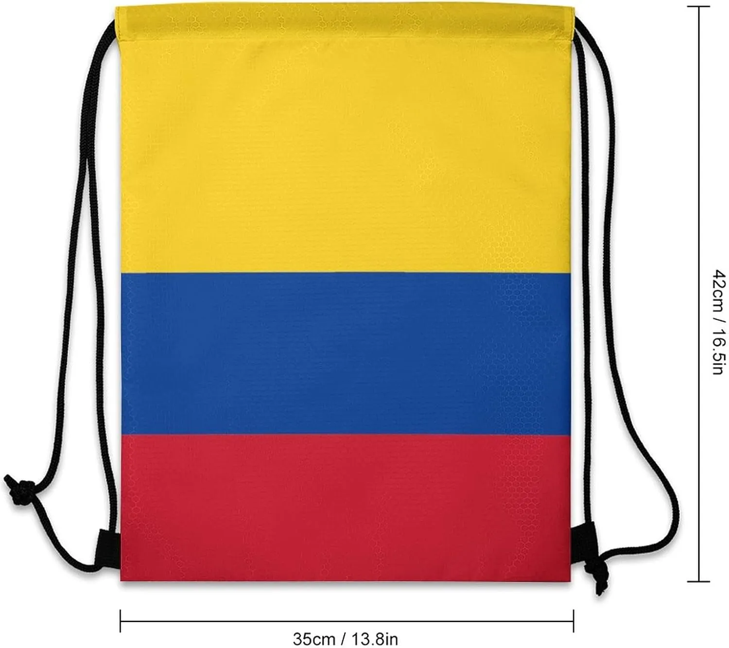 Colombian Flag Drawstring Backpack Sports Gym Sackpack Water Resistant String Bag for Women Men, 35*42cm, Style-1