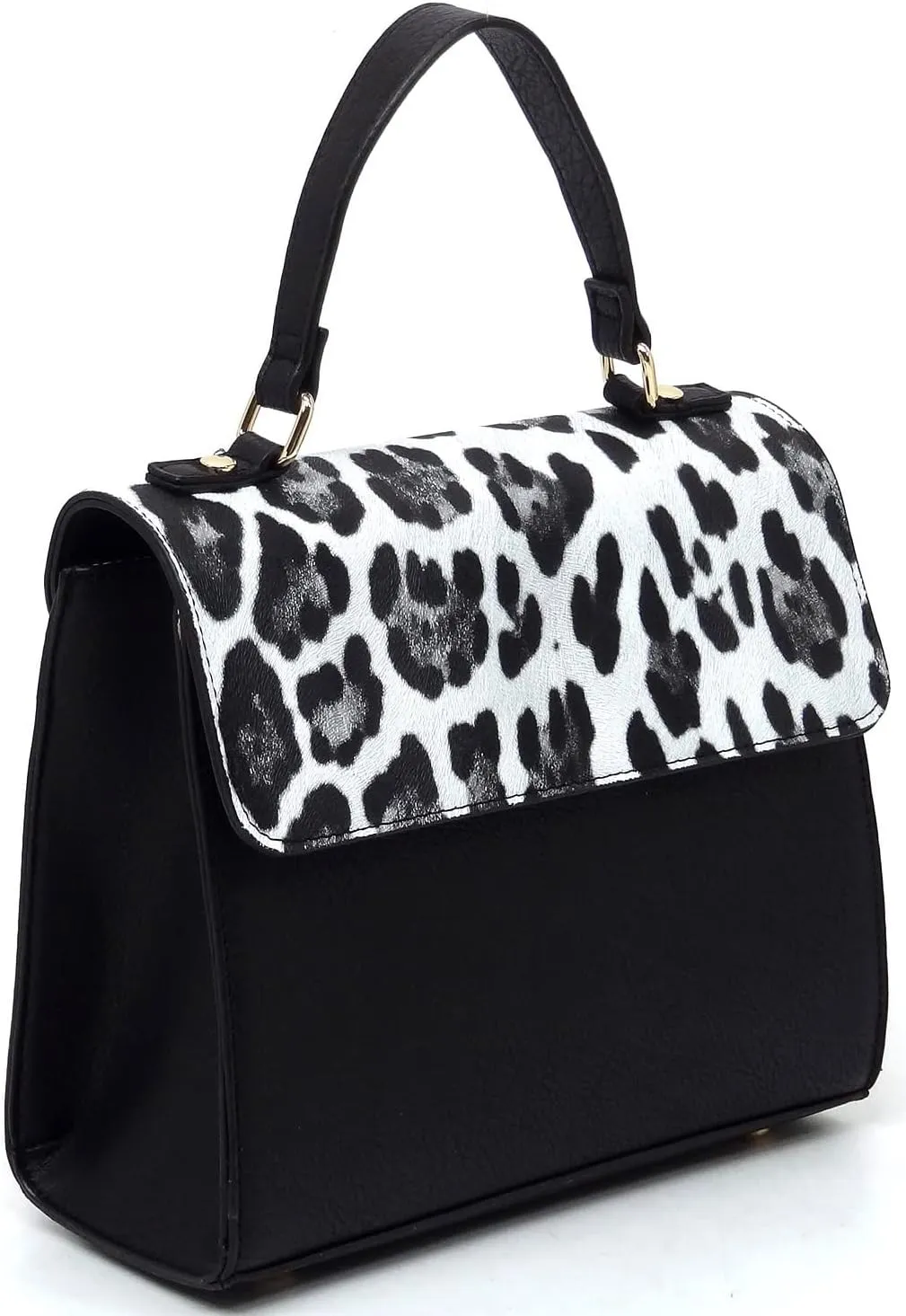 Colorblock Flap Top Handle Satchel Bag Crossbody Bag for Women Purse