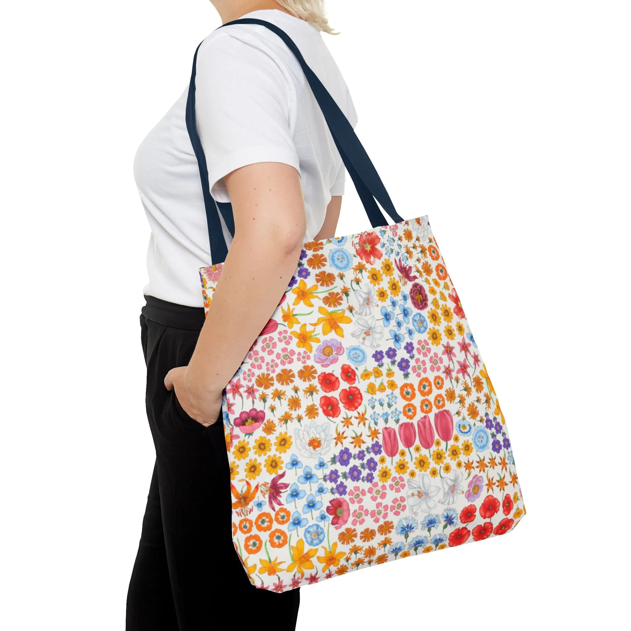 Colorful Floral Tote Bag for Everyday Use "Flora" Design!