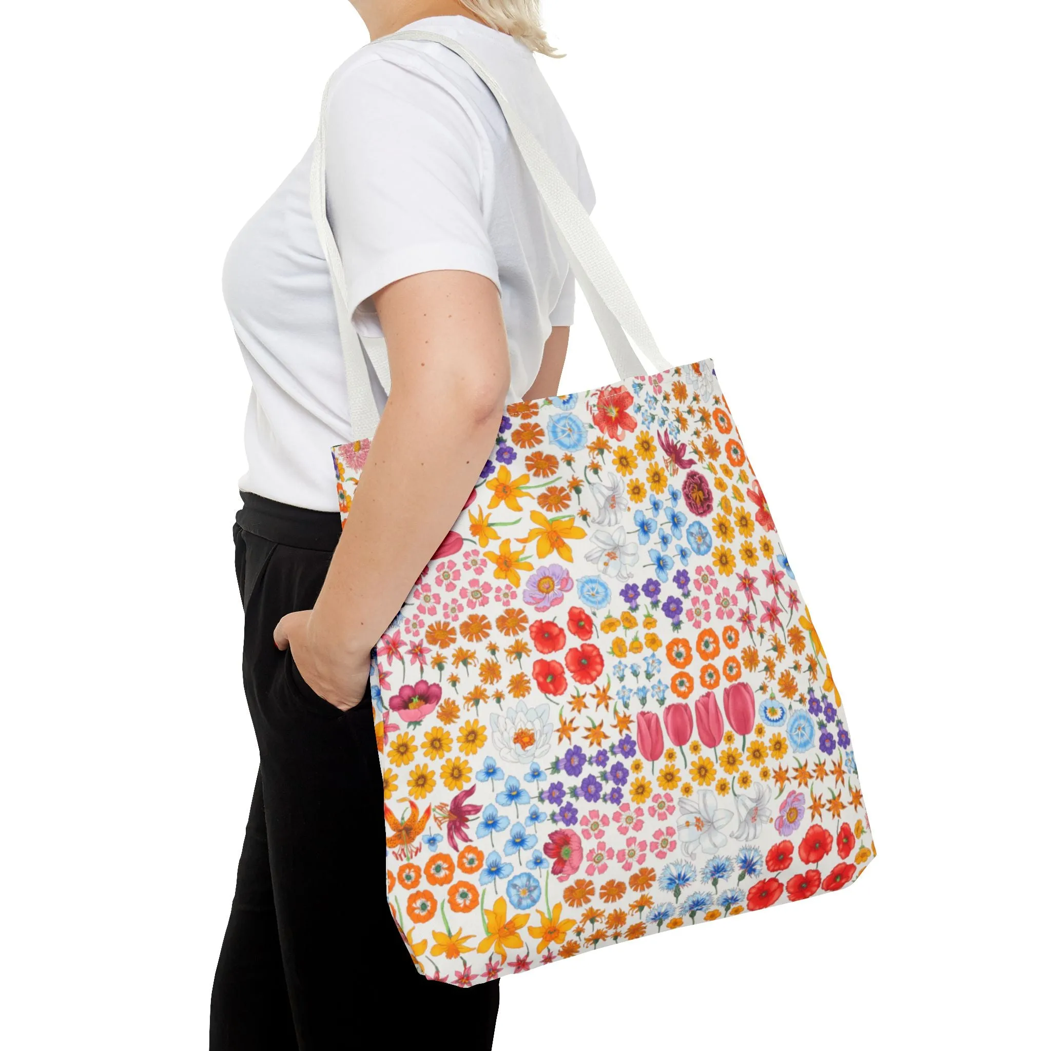 Colorful Floral Tote Bag for Everyday Use "Flora" Design!