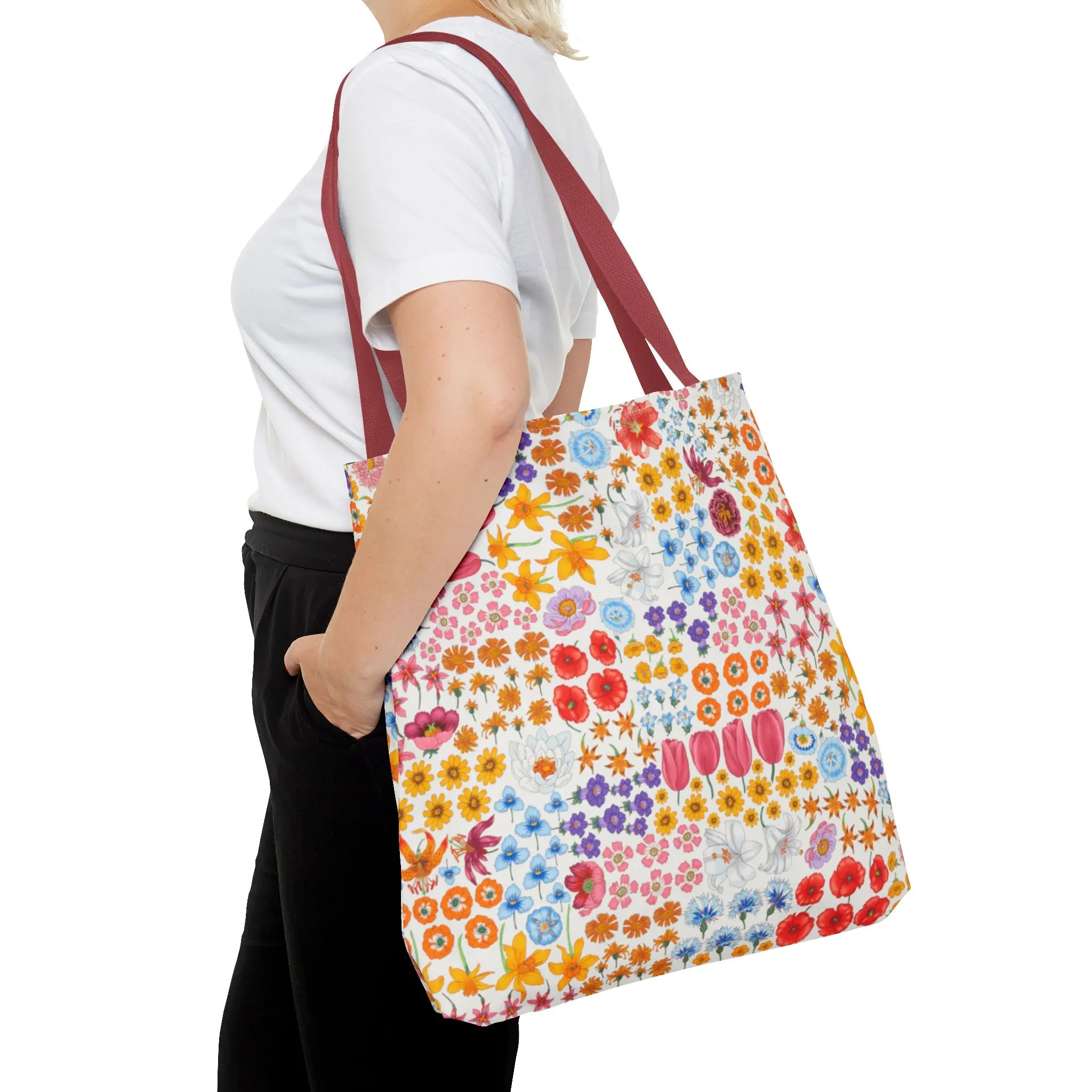 Colorful Floral Tote Bag for Everyday Use "Flora" Design!