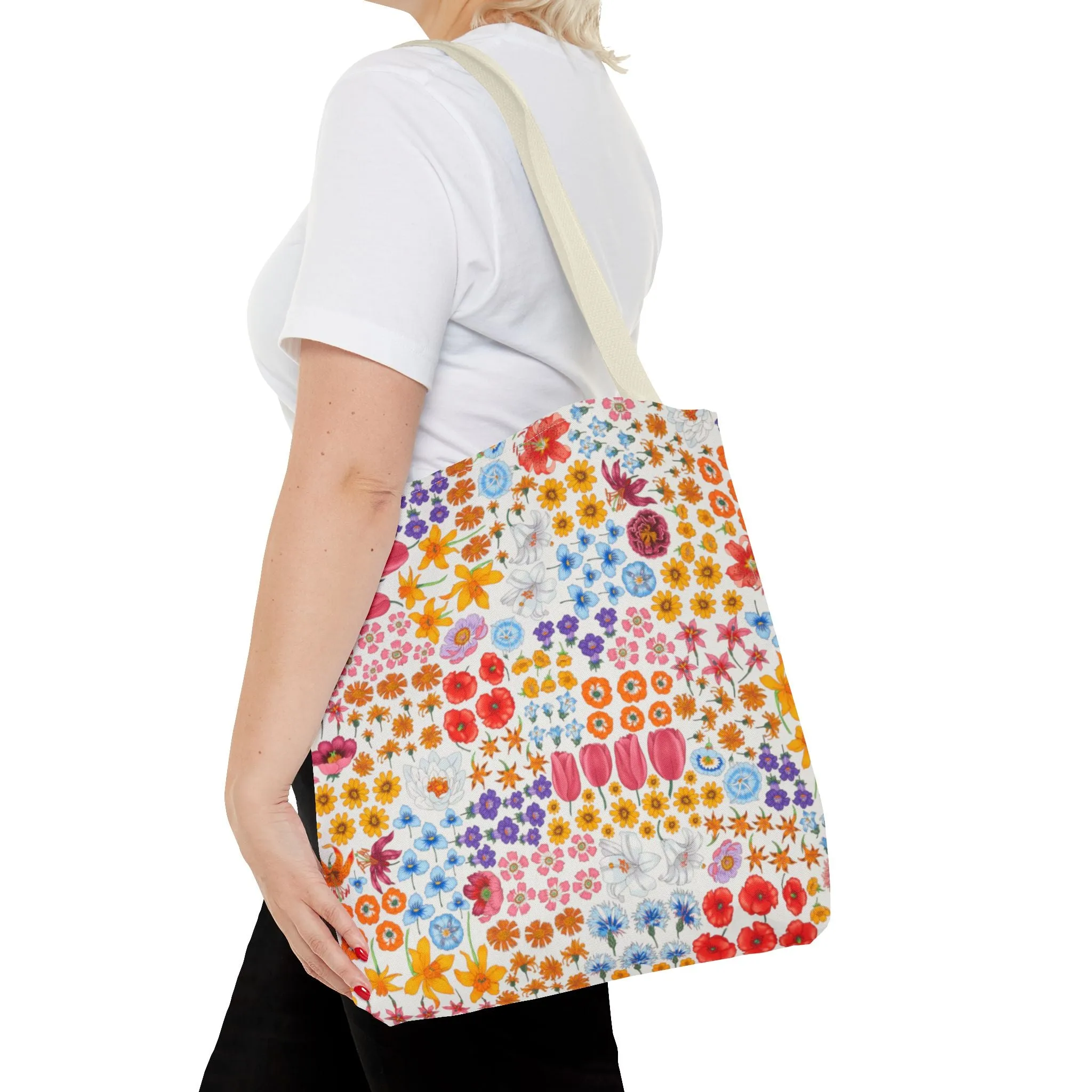 Colorful Floral Tote Bag for Everyday Use "Flora" Design!