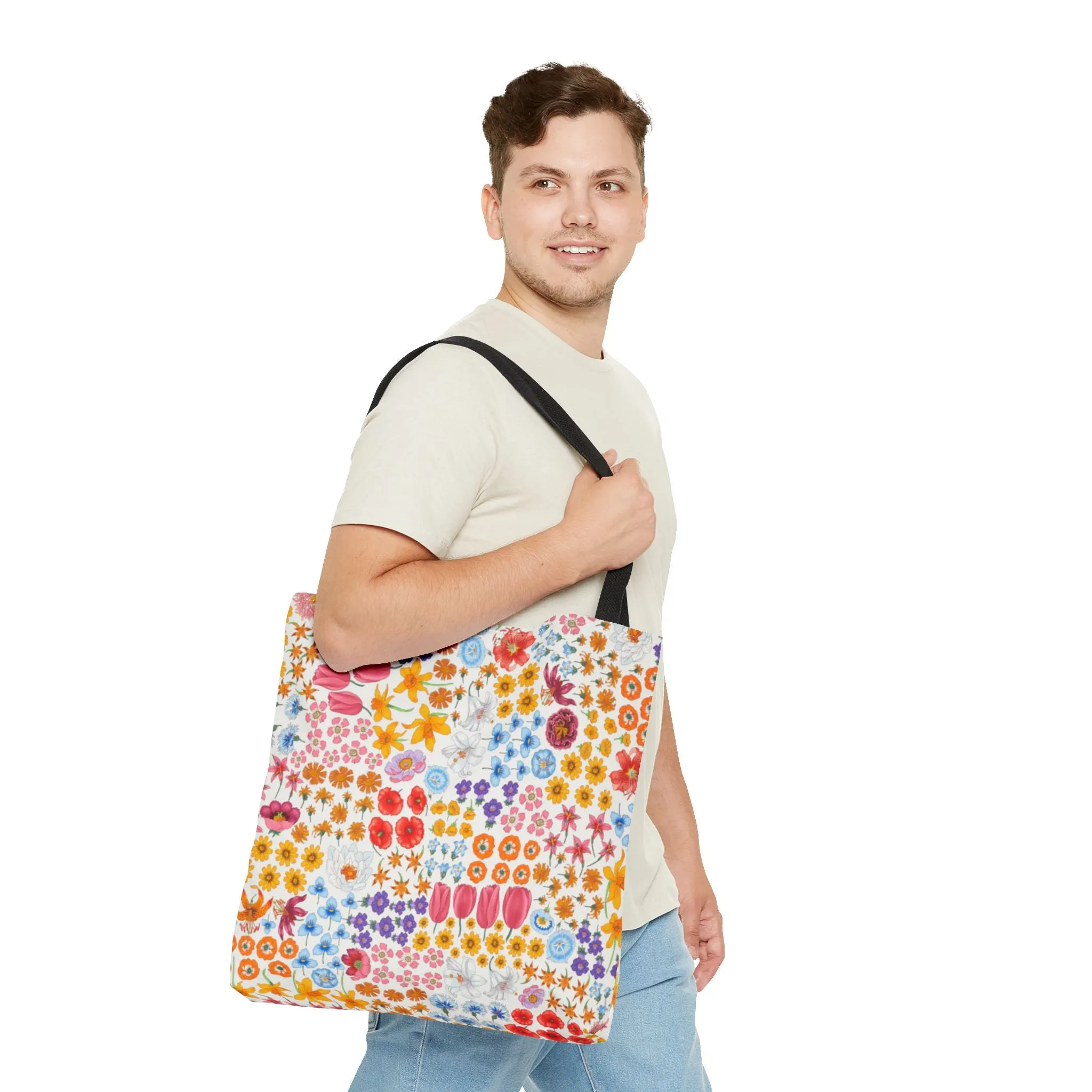 Colorful Floral Tote Bag for Everyday Use "Flora" Design!