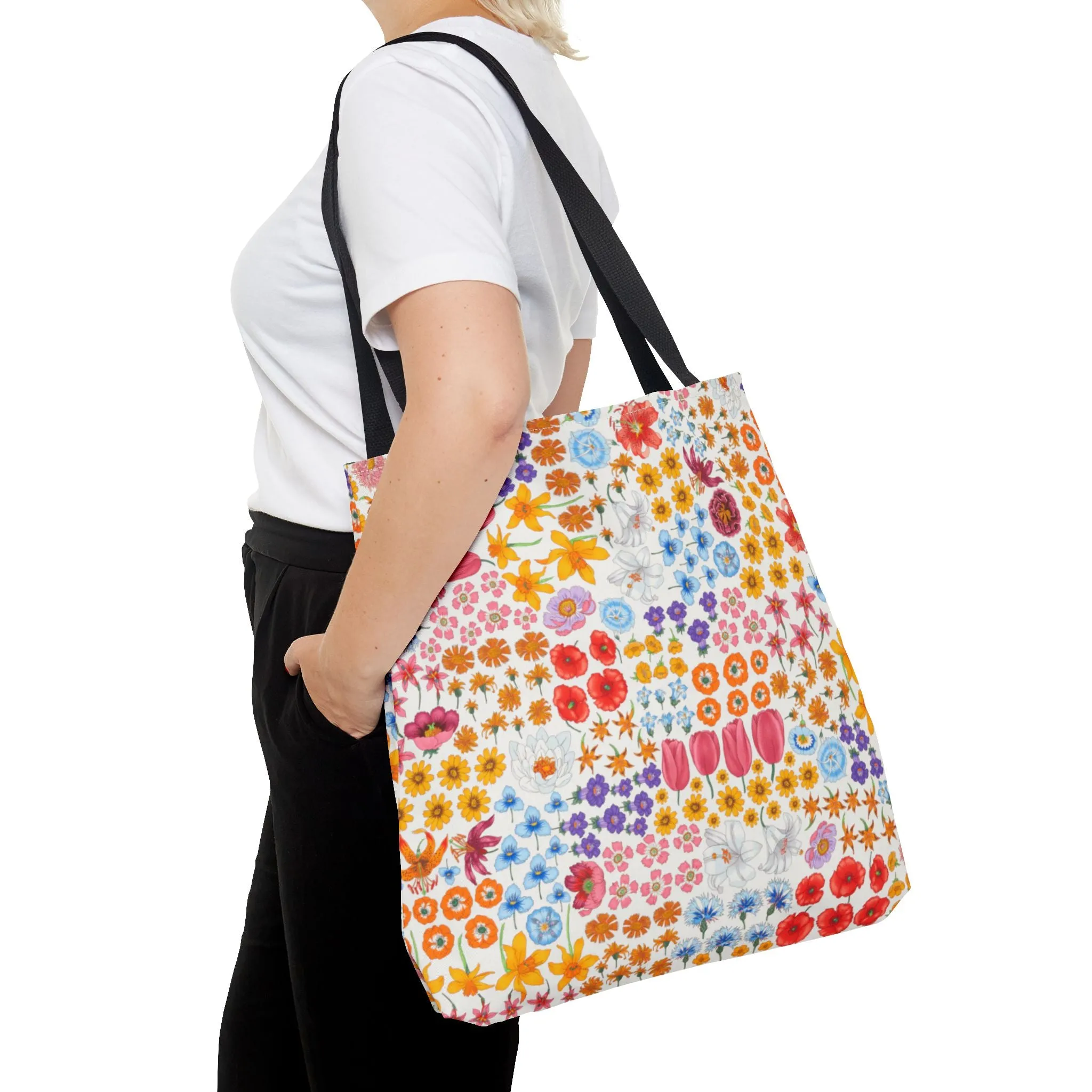 Colorful Floral Tote Bag for Everyday Use "Flora" Design!