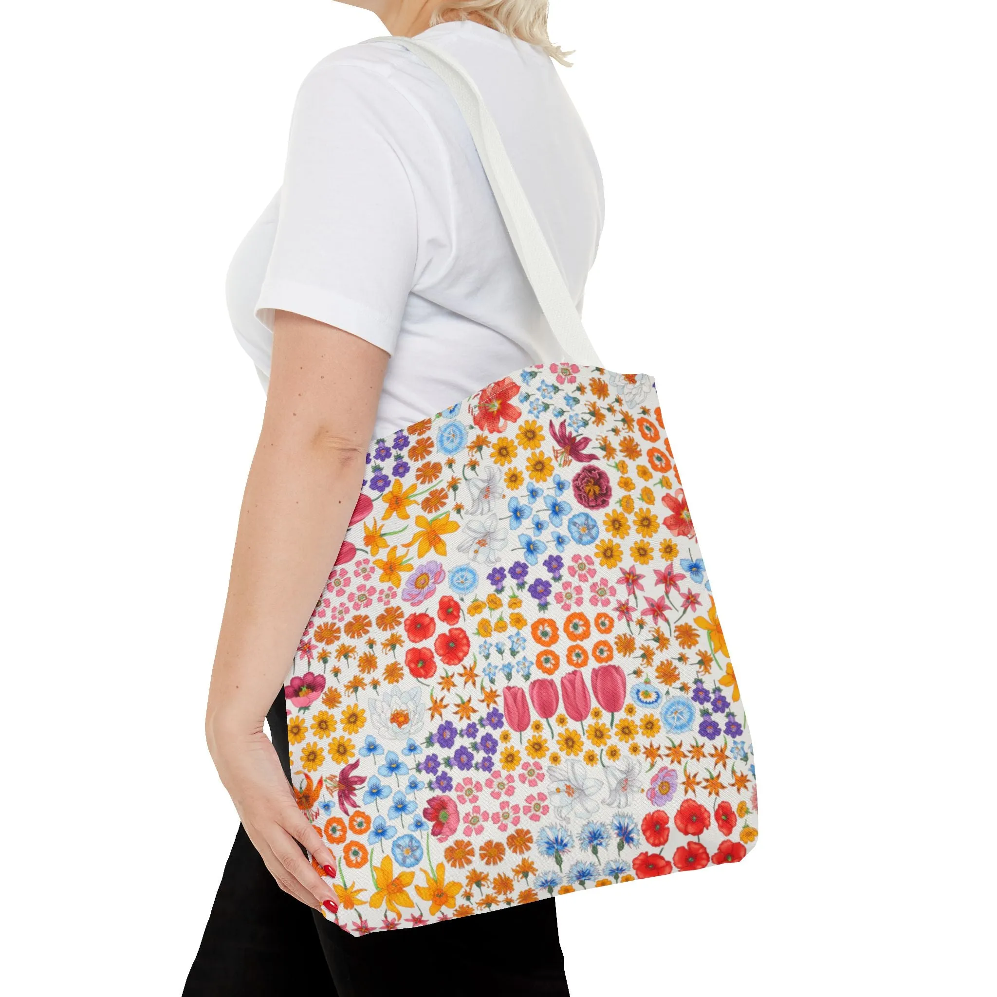Colorful Floral Tote Bag for Everyday Use "Flora" Design!