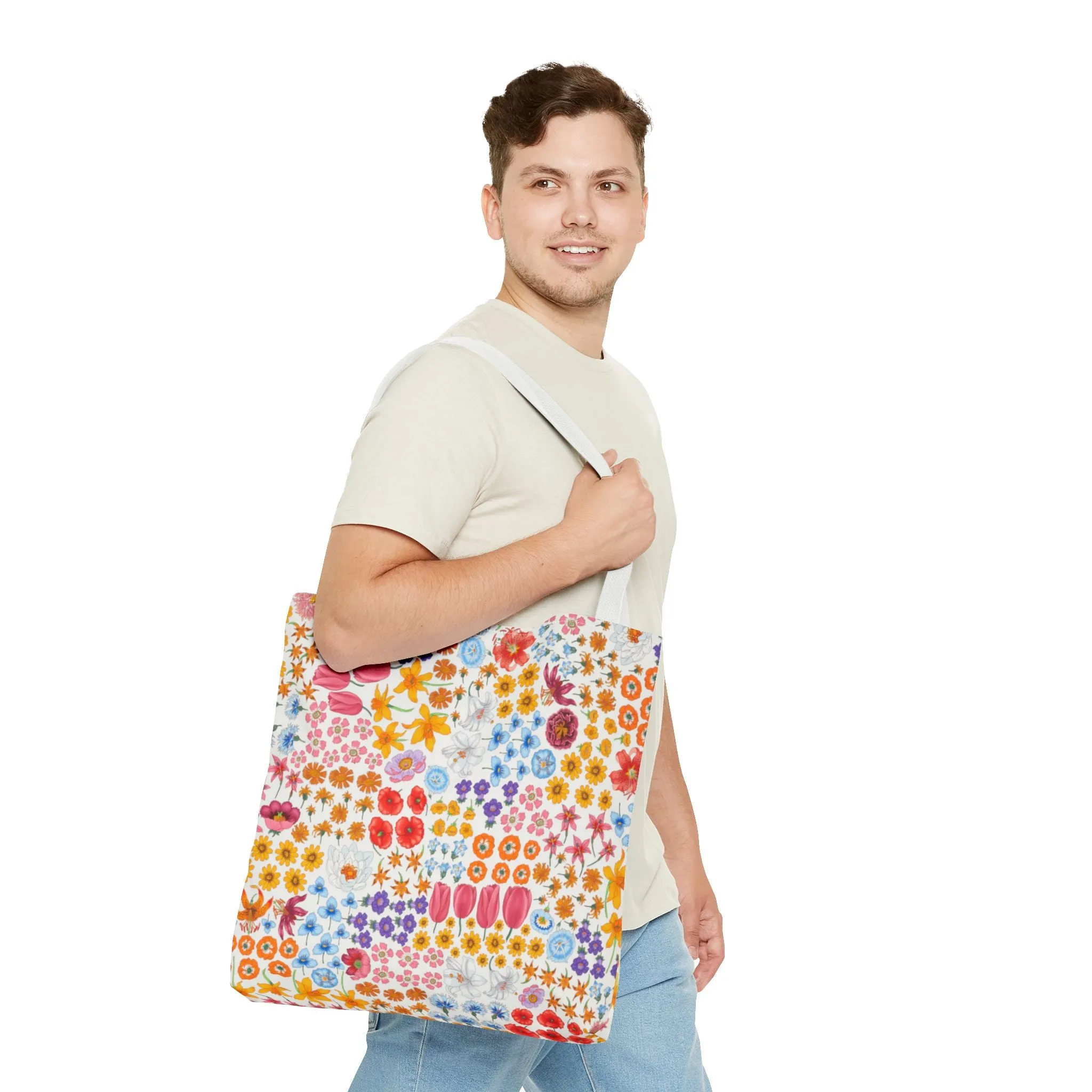 Colorful Floral Tote Bag for Everyday Use "Flora" Design!