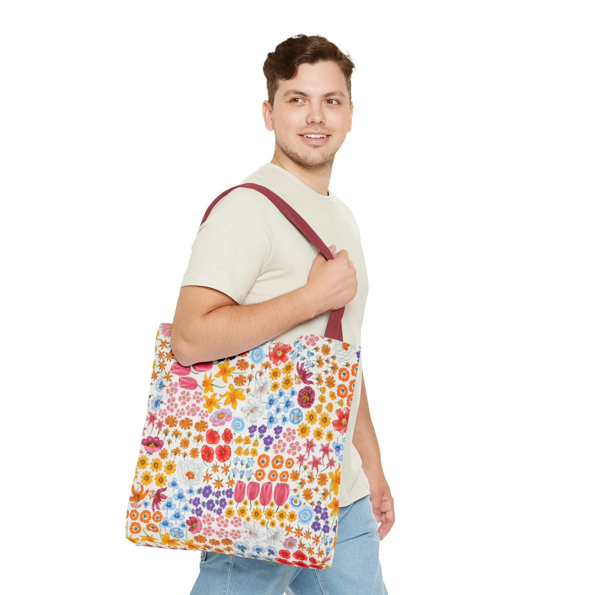 Colorful Floral Tote Bag for Everyday Use "Flora" Design!