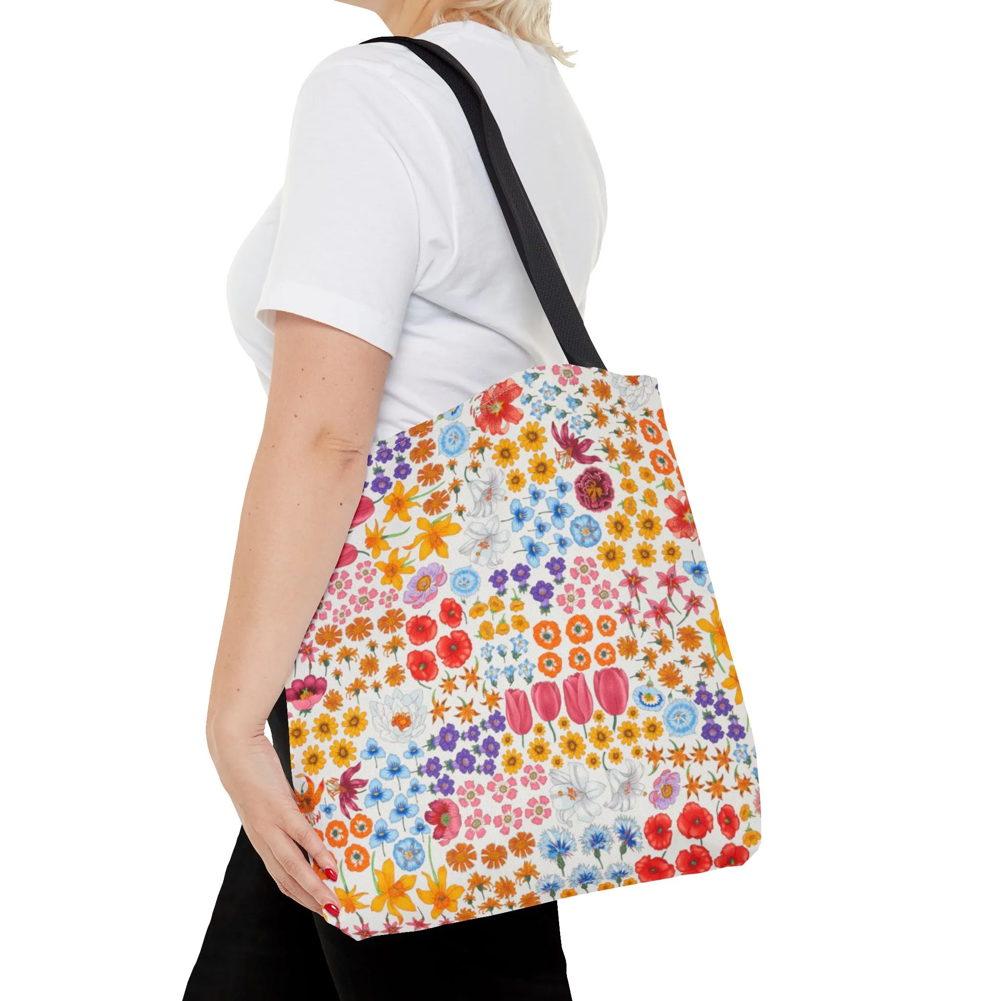 Colorful Floral Tote Bag for Everyday Use "Flora" Design!
