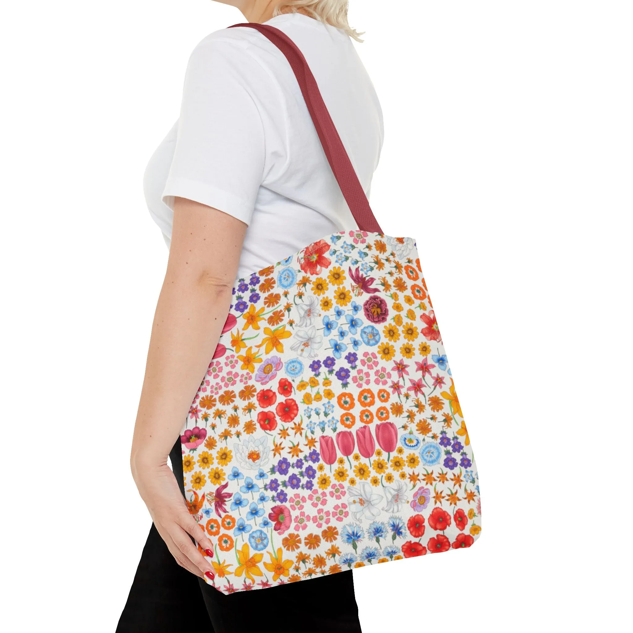 Colorful Floral Tote Bag for Everyday Use "Flora" Design!