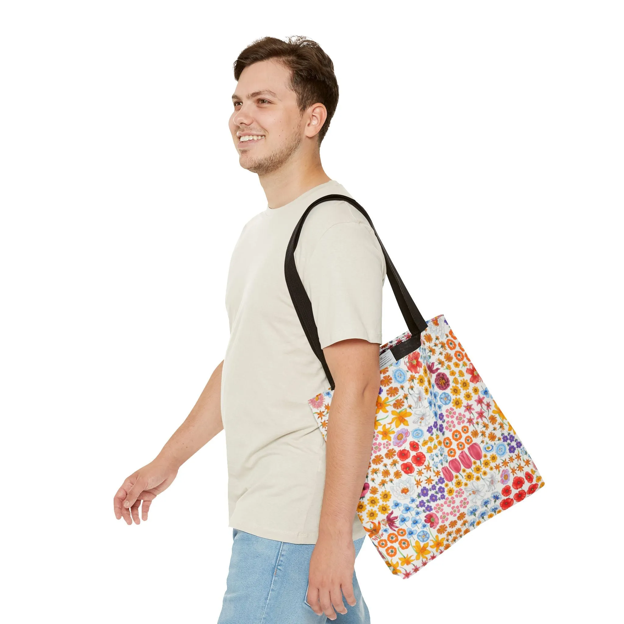 Colorful Floral Tote Bag for Everyday Use "Flora" Design!