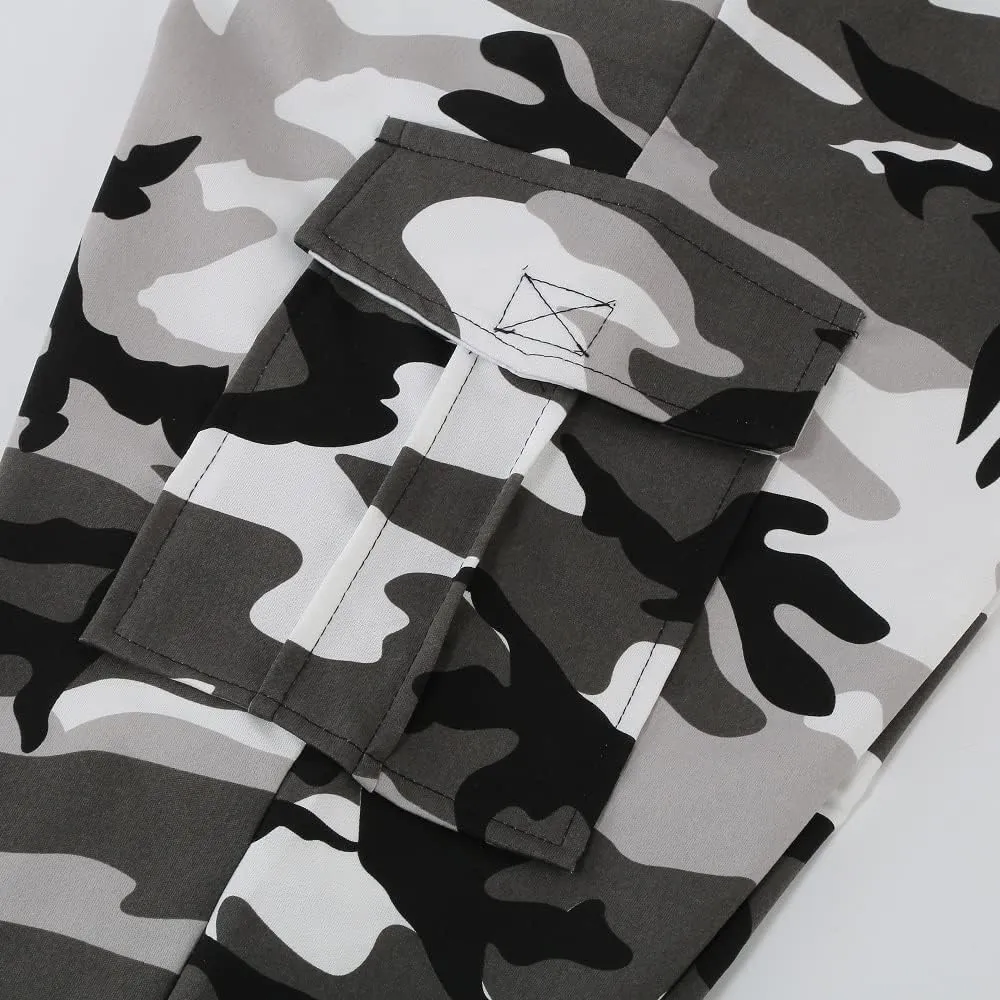 Colorful House Men Camo Cargo Jogger Sweatpants Casual Drawstring Camouflage Cargo Work Pants with Pockets