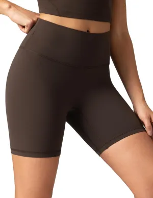 Colorfulkoala Dreamlux No Front Seam High Waist Shorts Biker Shorts for Women 6" Inseam Workout Yoga Shorts