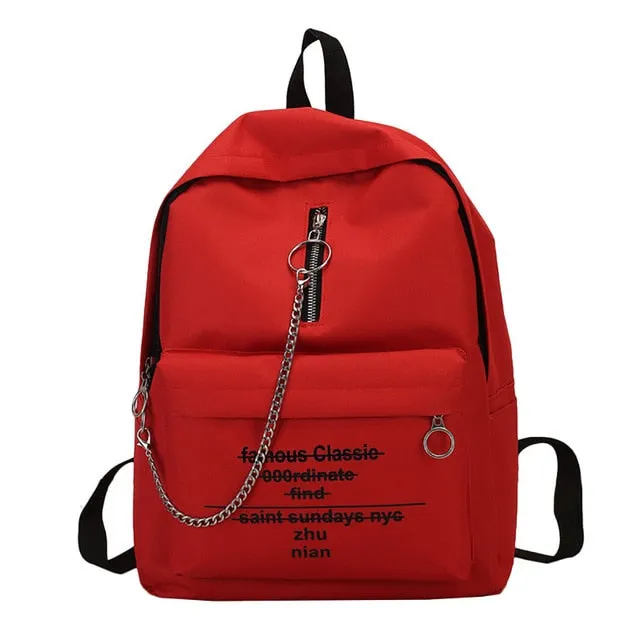 Complete range print Printed alphabet bag shoulder female backpack Unique collection