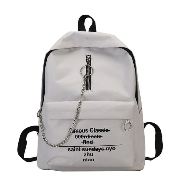 Complete range print Printed alphabet bag shoulder female backpack Unique collection
