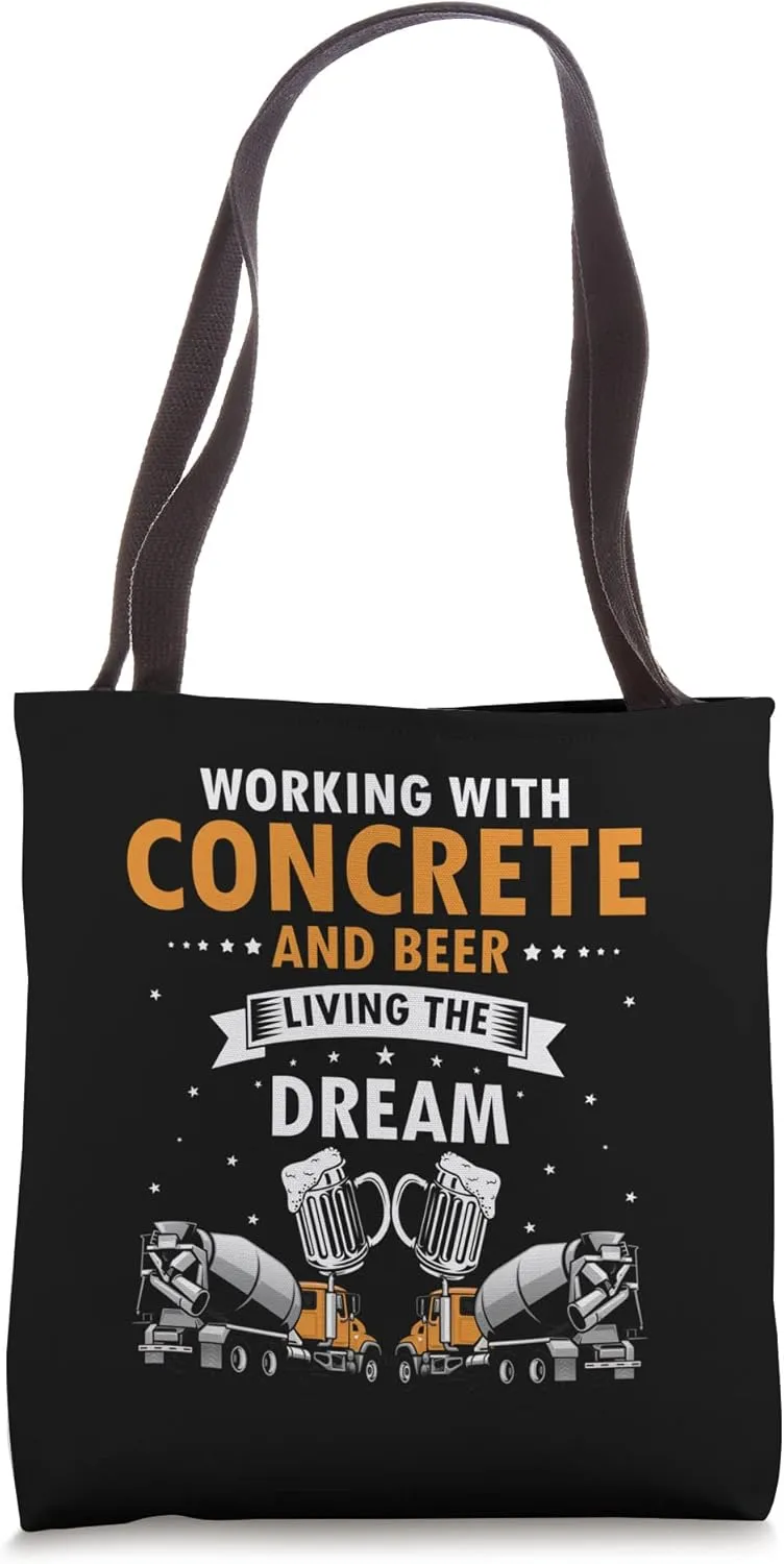 Concrete Finisher Design for Construction Cement Worker Tote Bag