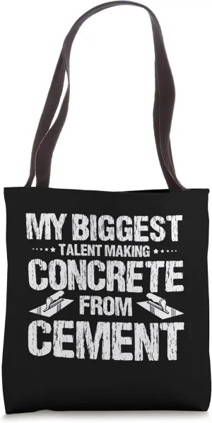 Concrete Finisher Design for Construction Cement Worker Tote Bag