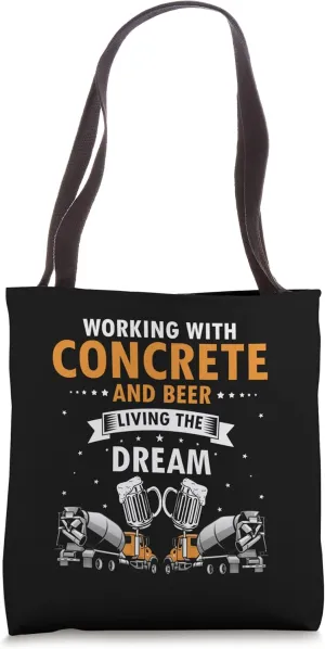 Concrete Finisher Design for Construction Cement Worker Tote Bag