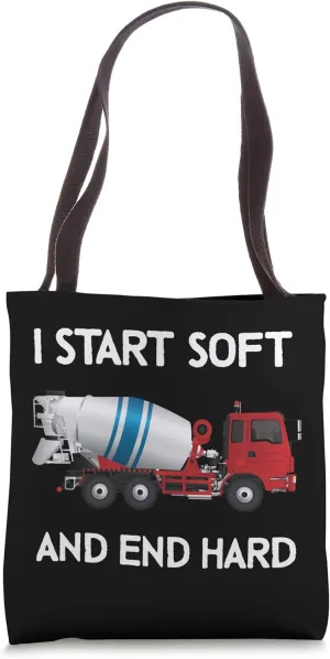 Concrete Truck Mixer Cement Construction Worker Contractor Tote Bag