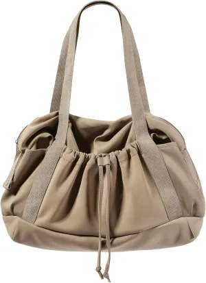CONTAIL 33L Foldable Soft Neoprene Scuba Fabric Tote Bag,Lightweight Women Shoulder Bag,Convertible Small Handbag