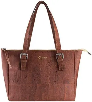 Cork Purse Vegan Handbag for Women | Cruelty Free Satchel Non Leather | Roomy Bag