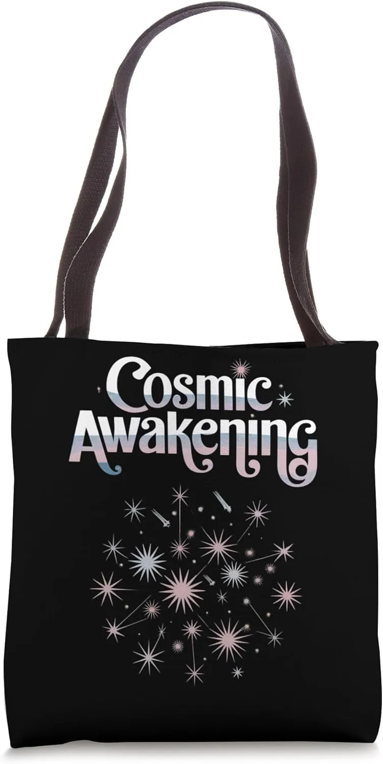 Cosmic Awakening Starry Design Tote Bag