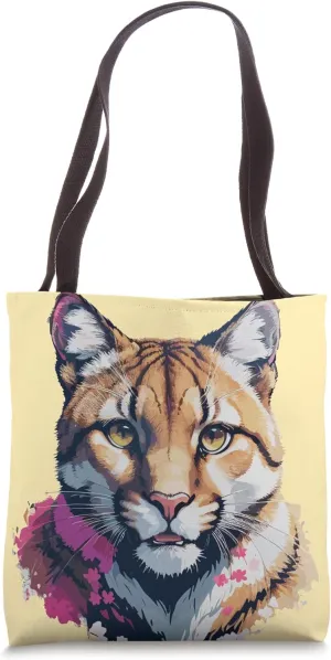 Cougar. Design, Vintage Cougar Graphic Tote Bag
