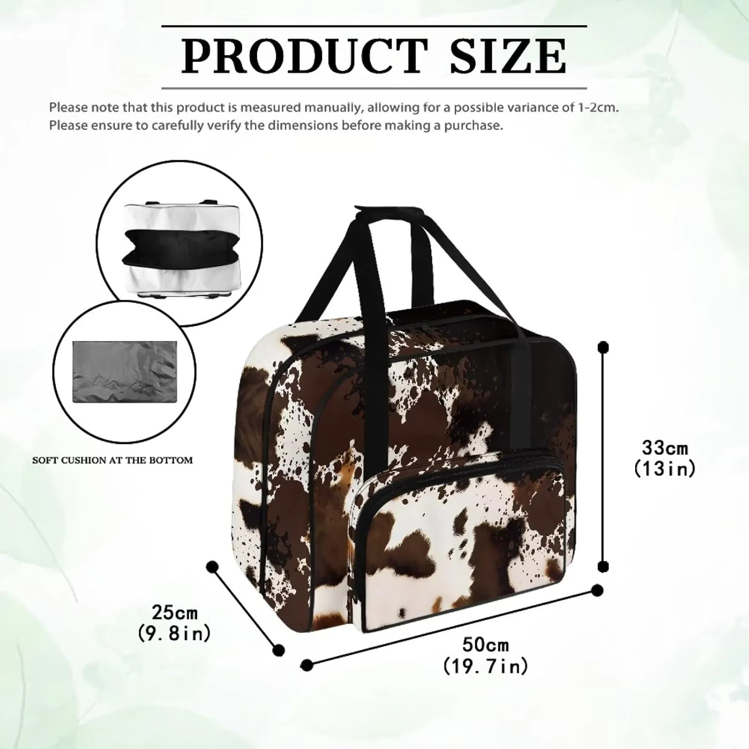 Cowhide Yarn Bag for Crochet Accessories, Portable Knitting Bag Crochet Yarn Project Bag for Womens On the Go, Crochet Gifts for Mother Wife