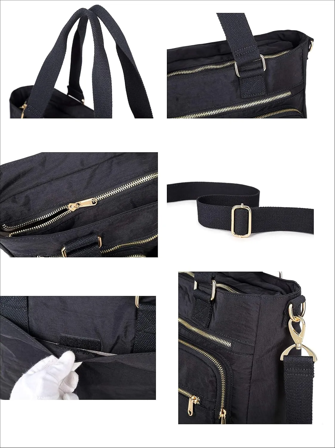 Crest Design Nylon Laptop Shoulder Bag Handbag Teacher Nurse Tote Organizer Travel Work Bag Purse