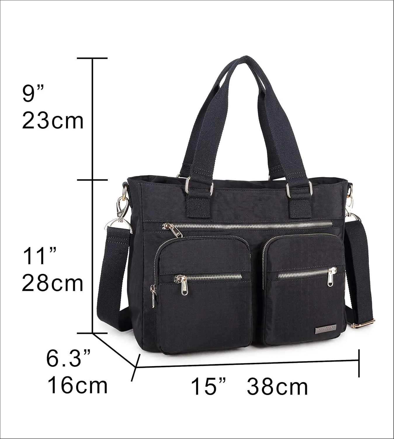 Crest Design Nylon Laptop Shoulder Bag Handbag Teacher Nurse Tote Organizer Travel Work Bag Purse