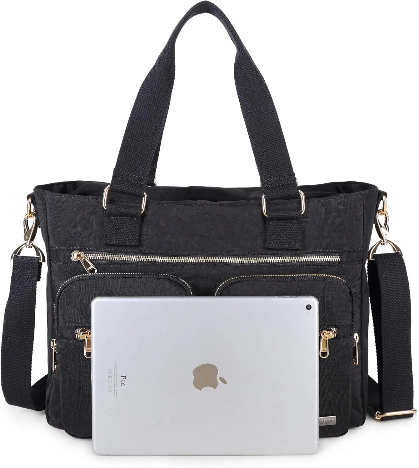 Crest Design Nylon Laptop Shoulder Bag Handbag Teacher Nurse Tote Organizer Travel Work Bag Purse