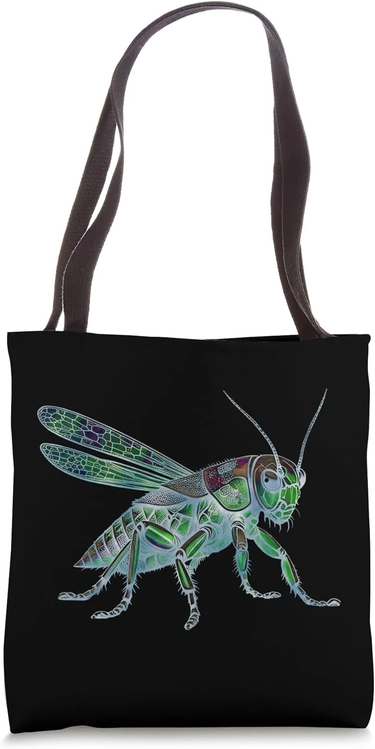 Cricket unique sports bug steampunk grasshopper nature art Tote Bag