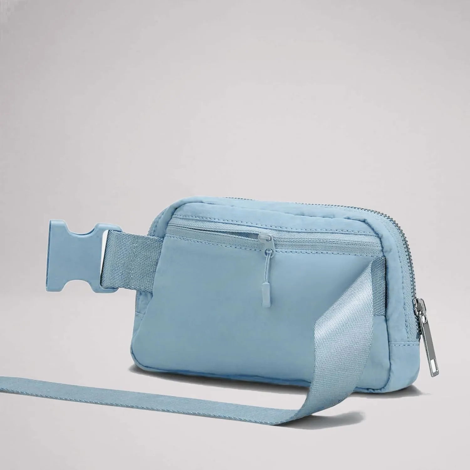 Cross Body Fanny Packs Crossbody Purse Bags for Women Trendy Cute Designer Lulu Dupes Sherpa Small Mini Belt Bag Fashion Waist Packs Pouch | Sling Chest Bag Over The Shoulder | Icing Blue