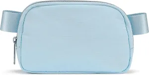 Cross Body Fanny Packs Crossbody Purse Bags for Women Trendy Cute Designer Lulu Dupes Sherpa Small Mini Belt Bag Fashion Waist Packs Pouch | Sling Chest Bag Over The Shoulder | Icing Blue