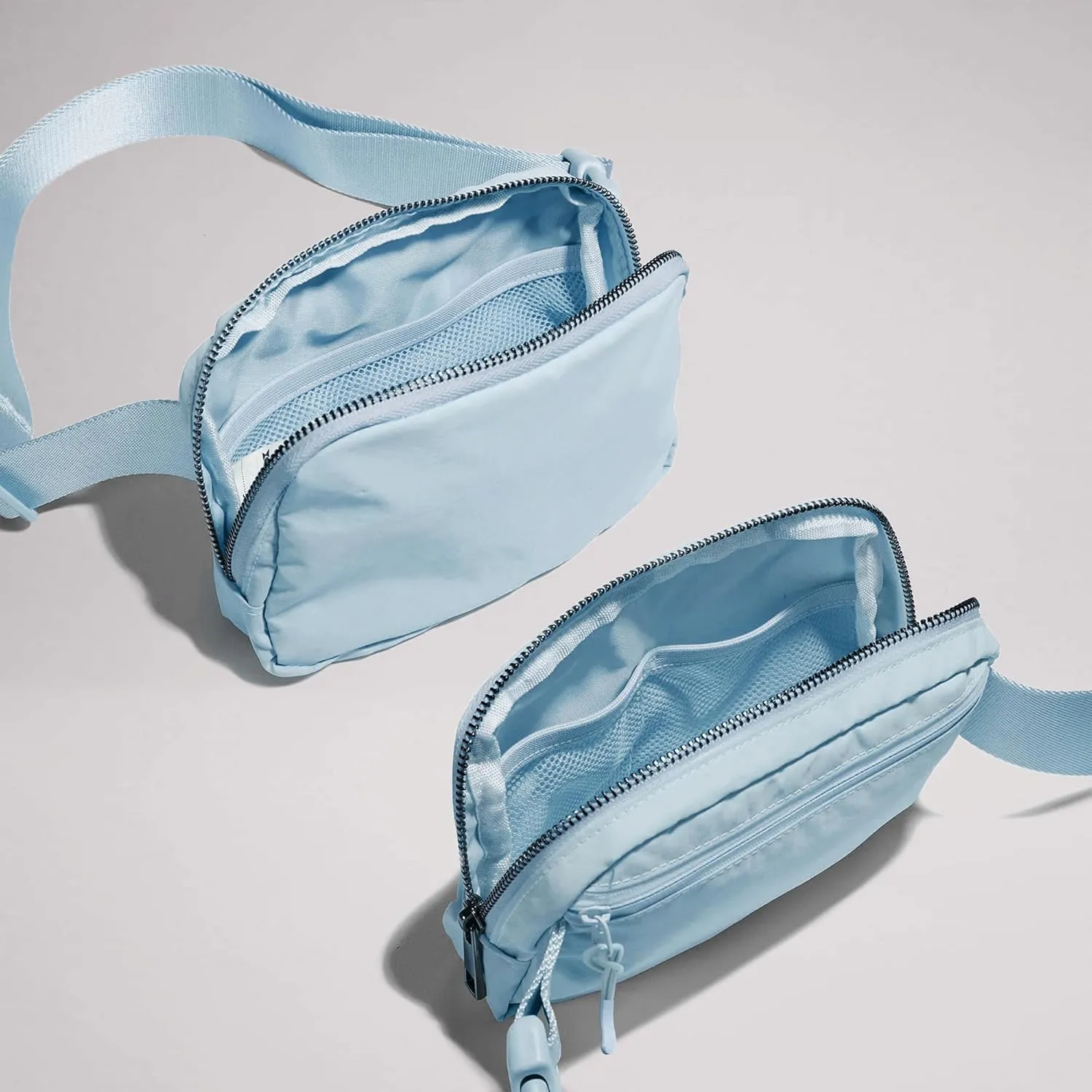 Cross Body Fanny Packs Crossbody Purse Bags for Women Trendy Cute Designer Lulu Dupes Sherpa Small Mini Belt Bag Fashion Waist Packs Pouch | Sling Chest Bag Over The Shoulder | Icing Blue