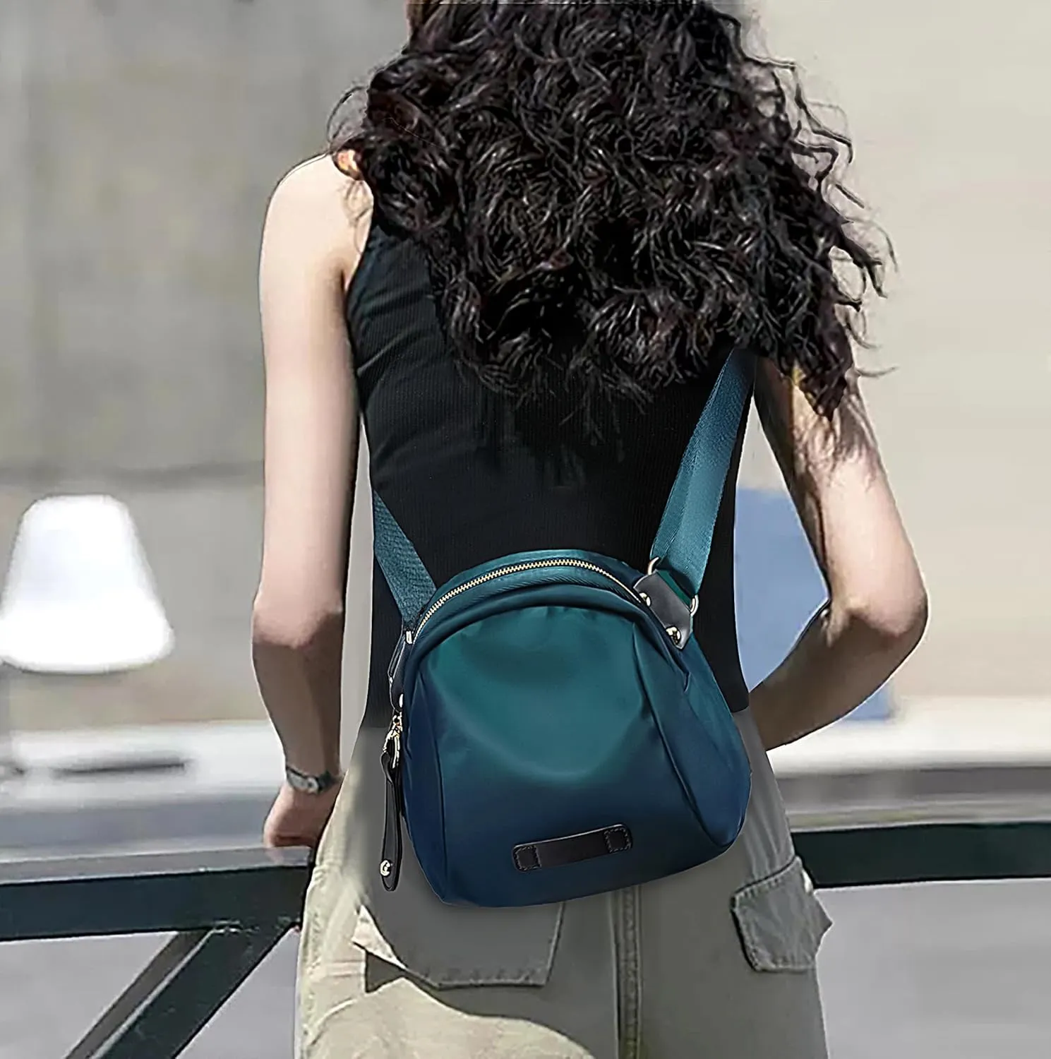 Crossbody Bag for Women Nylon Small Shoulder Bag Trendy Phone Purse Handbags with Wide Adjustable Strap