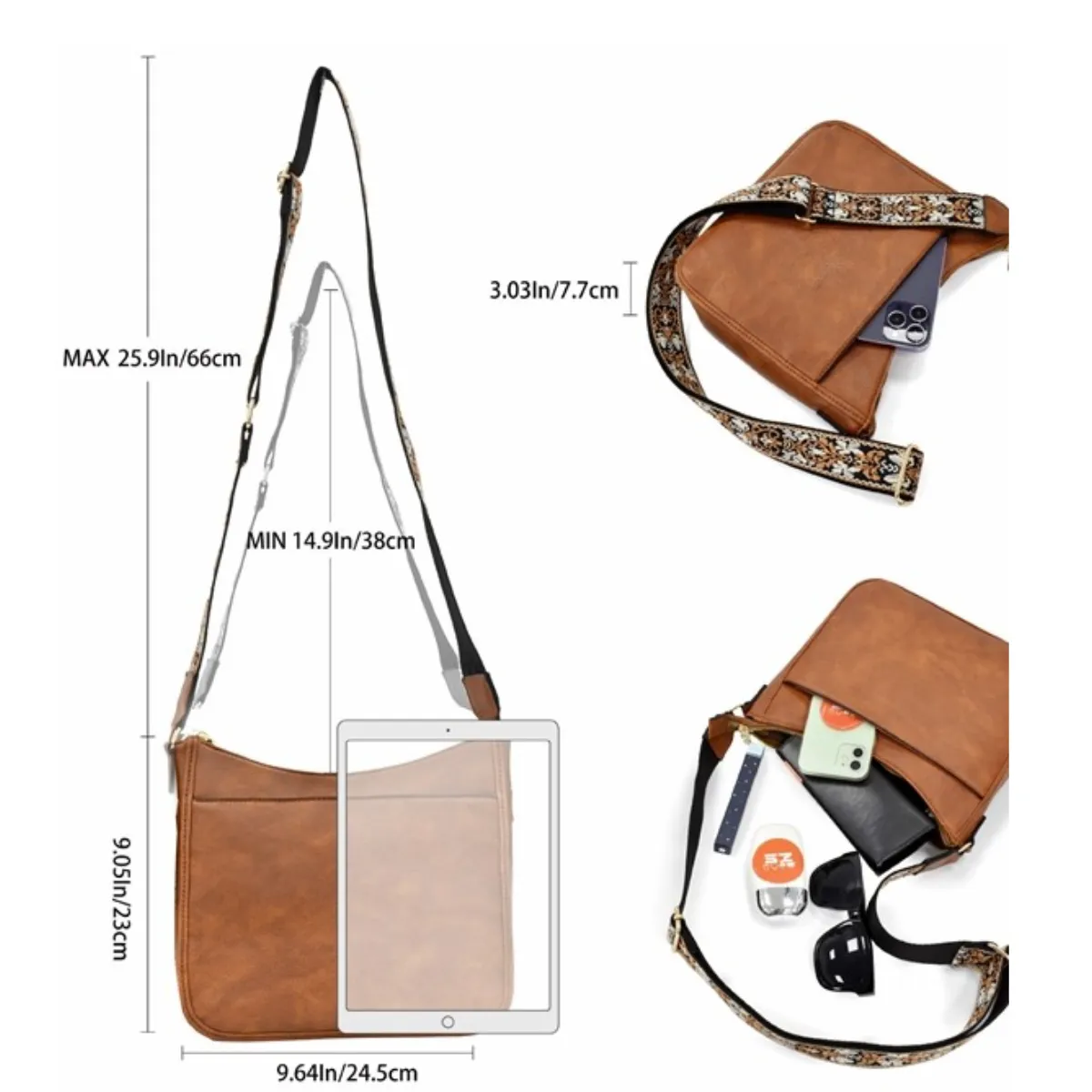Crossbody Bag with Guitar Strap