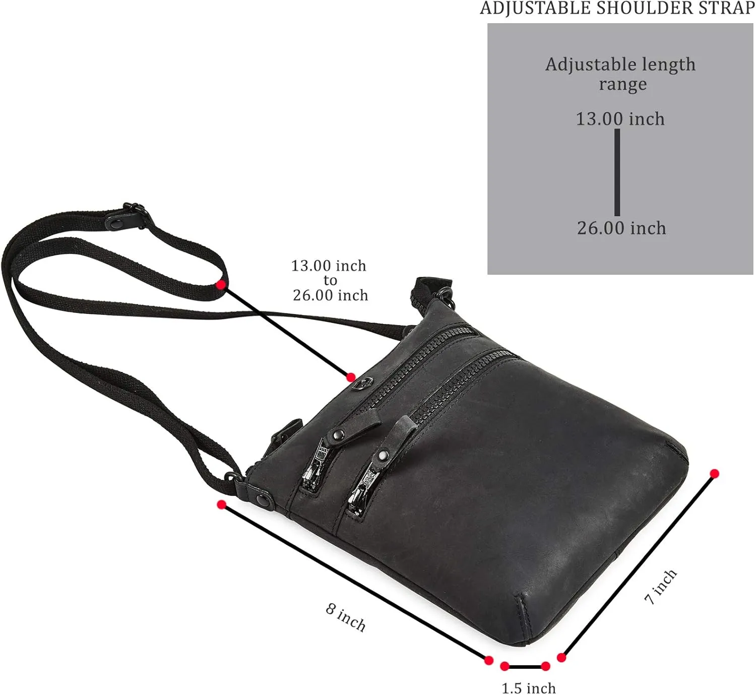 Crossbody Sling Bag for Women Small Real Leather Purse Vintage Travel Crossover Shoulder Bag Handmade
