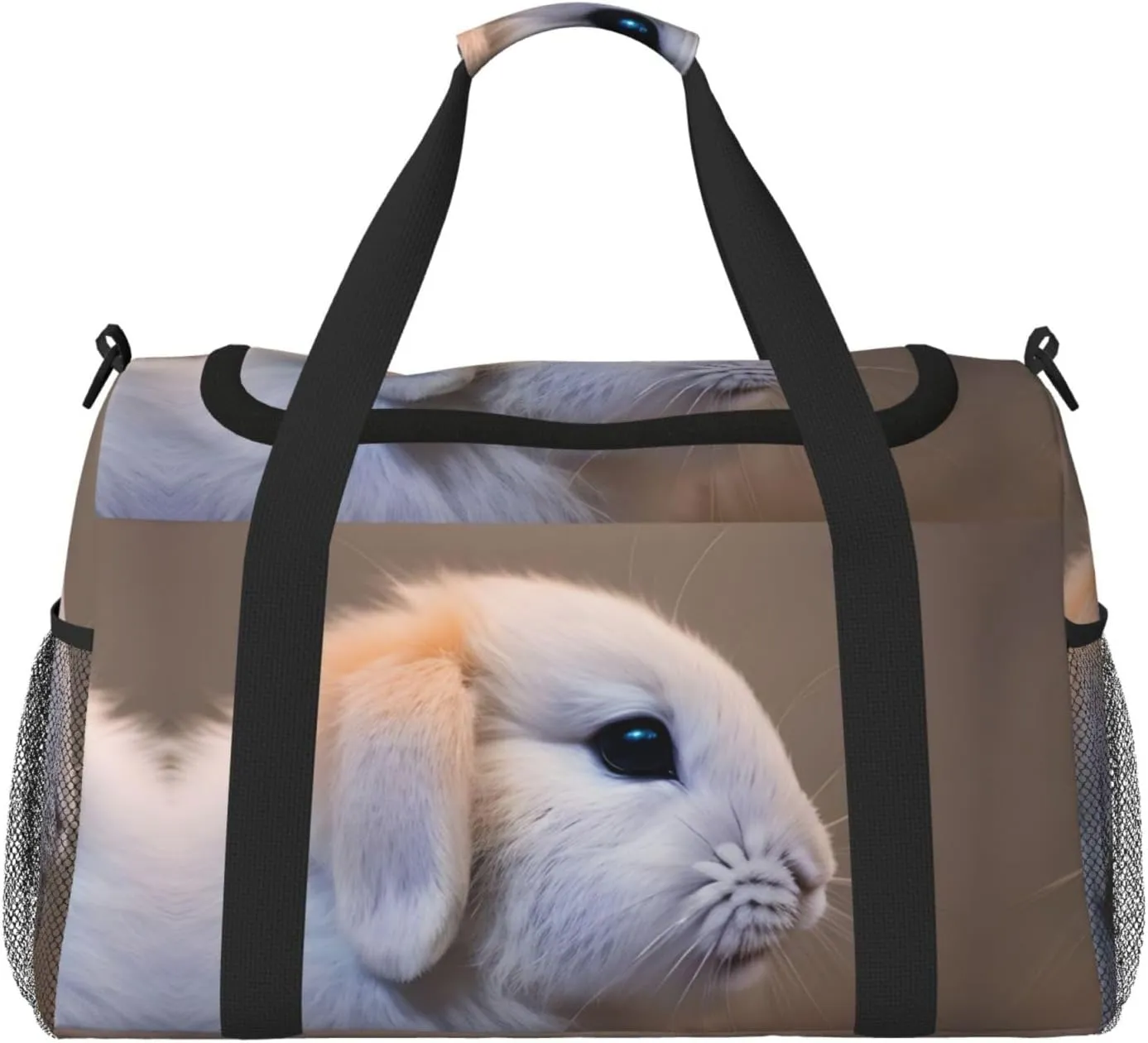 cry rabbit Print Travel Duffle Bag Large Capacity Tote Stylish Weekender Bag for Outdoor Activities
