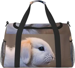 cry rabbit Print Travel Duffle Bag Large Capacity Tote Stylish Weekender Bag for Outdoor Activities