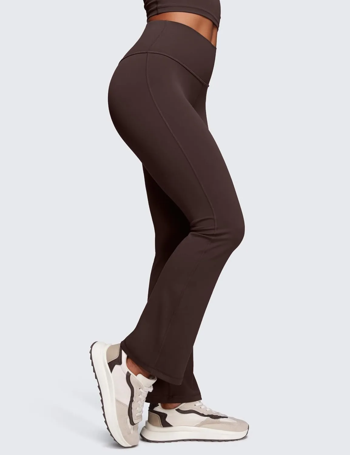 CRZ YOGA Womens Butterluxe High Waist Flare Pants 29" / 30.5" / 32" / 33.5" - Yoga Bootcut Wide Leg with Pocket Lounge