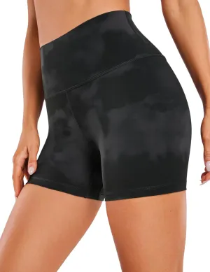 CRZ YOGA Women's Naked Feeling Biker Shorts - 4 Inches High Waist Yoga Workout Running Gym Spandex