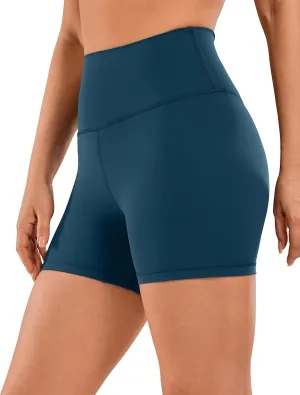 CRZ YOGA Women's Naked Feeling Biker Shorts - 4 Inches High Waist Yoga Workout Running Gym Spandex