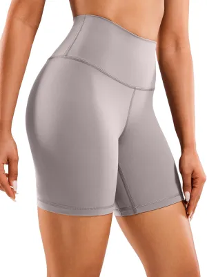 CRZ YOGA Women's Naked Feeling Biker Shorts 6'' - High Waist Yoga Workout Gym Spandex Shorts