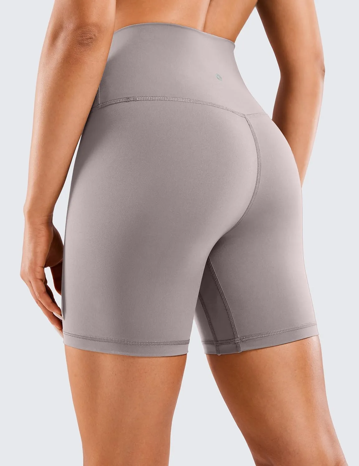 CRZ YOGA Women's Naked Feeling Biker Shorts 6'' - High Waist Yoga Workout Gym Spandex Shorts